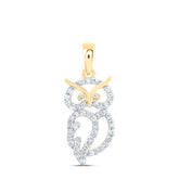 1/5CTW-DIA NK GIFT OWL PENDANT